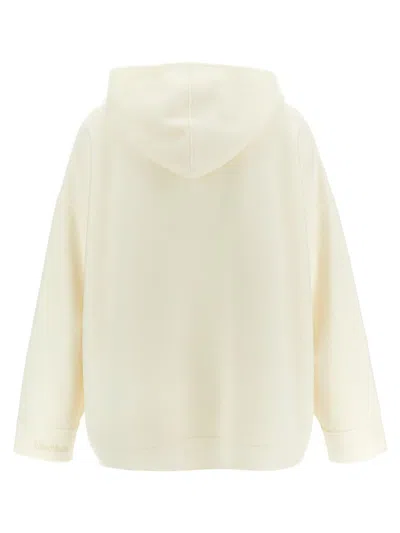 Max Mara Hooded Sweatshirt With Front Pockets And Long Sleeves In Neutral