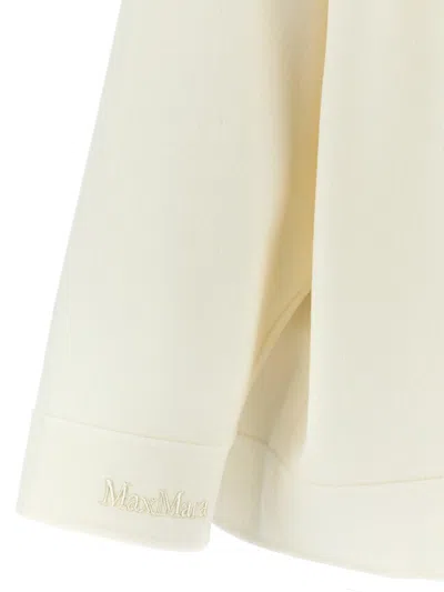Max Mara Hooded Sweatshirt With Front Pockets And Long Sleeves In Neutral