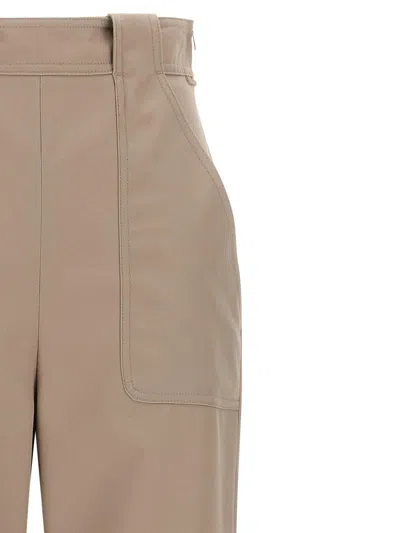 Max Mara Palio Pants Beige In Gray