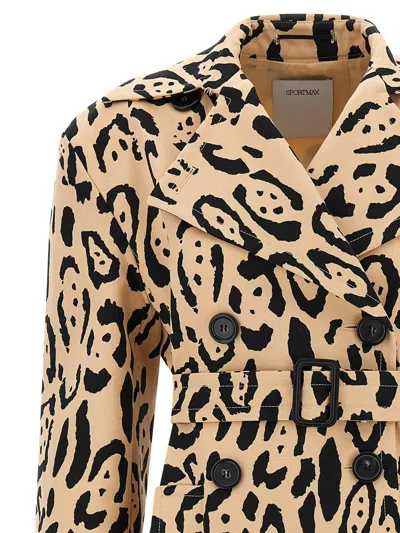 Sportmax Grembo Coats And Trench Coats Multicolor In Black