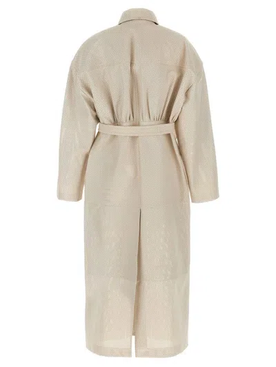 Sportmax Antiope1234 Coats And Trench Coats White In Neutral
