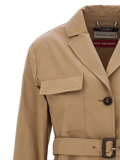 S Max Mara Belted Waist Jacket With Flap Pockets