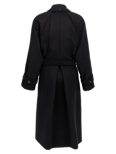 Sportmax Leandro Coats And Trench Coats Black In Black