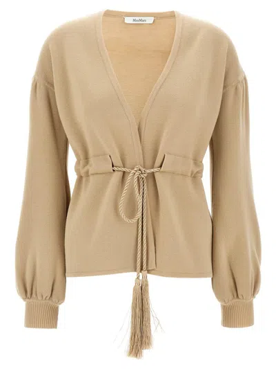 Max Mara Tiberio Sweaters And Cardigans Beige In Brown