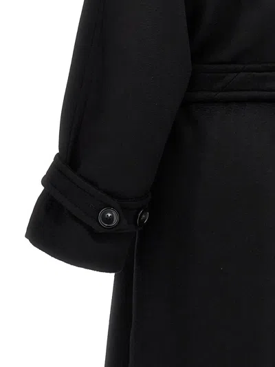Sportmax Leandro Coats And Trench Coats Black In Black