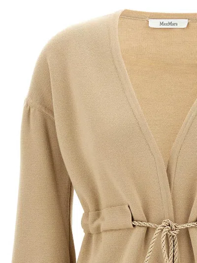 Max Mara Tiberio Sweaters And Cardigans Beige In Brown