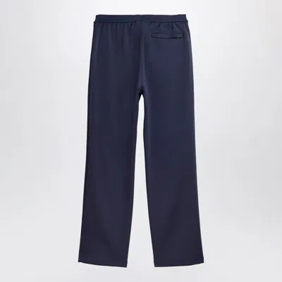 Adidas Originals Adidas X Wales Bonner Navy Blue Activewear Pants With Elasticized Waistband In Blue