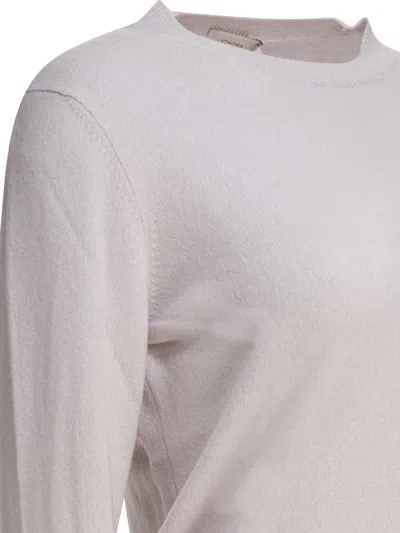 Agnona Knitwear With Long Sleeves And Crew Neck In Neutral