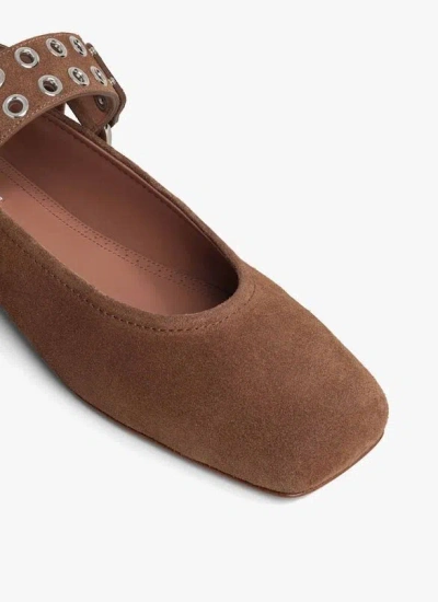 Alaïa Brown Biker Ballerina Flats