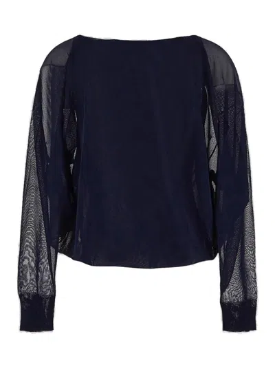 Alaïa Alaia Folded Cardigan In Blue
