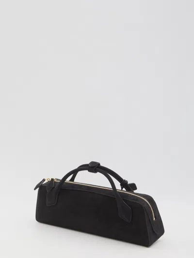 Alaïa Womens Le Teckel Small Leather Shoulder Bag Noir