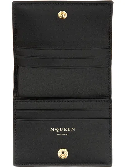 Alexander Mcqueen Black Calf Skin Wallets