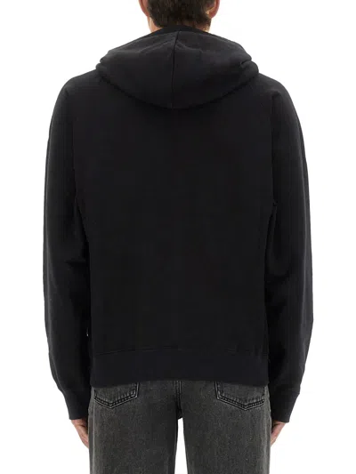 Alexander Mcqueen Hoodie With Drawstring Hood And Kangaroo Pocket In Black