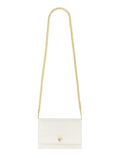 Alexander Mcqueen Women Borsa Mini Skull In White