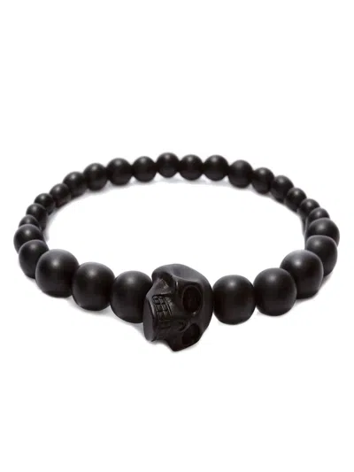 Alexander Mcqueen Alexandar Mcqueen Skull Ball Bracelet In Black
