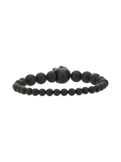 Alexander Mcqueen Alexandar Mcqueen Skull Ball Bracelet In Black