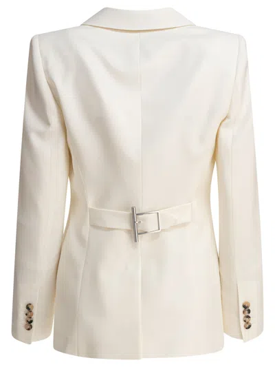 Alexander Mcqueen Single-breasted Buttoned Jacket In Neutral