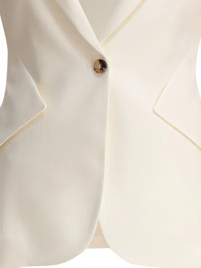 Alexander Mcqueen Single-breasted Buttoned Jacket In Neutral