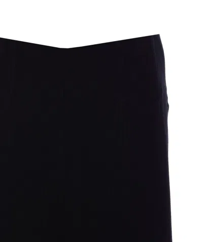 Victoria Beckham Asymmetric Hem Midi Skirt With Sheer Overlay In Black