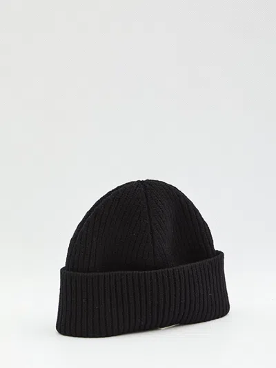 Ami Alexandre Mattiussi Ami Paris Ami De Coeur Black Wool Hat Men