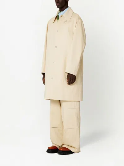 Ami Alexandre Mattiussi Ami Beige Cotton Mid-length Coat In Neutral