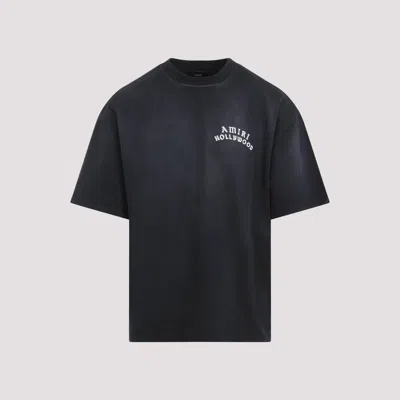 Amiri Hollywood Graphic Oversized T-shirt With Ribbed Crew Neck In Black