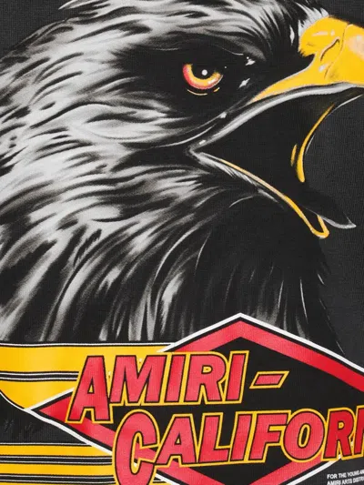 Amiri Mens Black Eagle Graphic-print Cotton-jersey T-shirt In Black