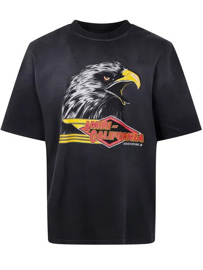 Amiri Mens Black Eagle Graphic-print Cotton-jersey T-shirt In Black