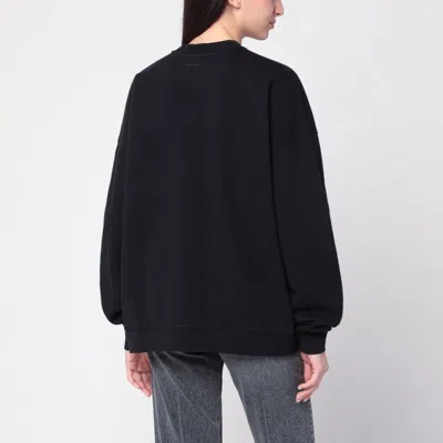 Anine Bing Womens Black Miles Branded Cotton-jersey Sweatshirt