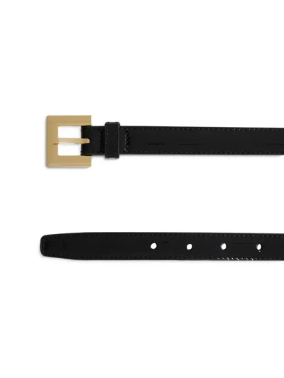 Anine Bing Nicola Belt - Black Patent Xs/s In Black