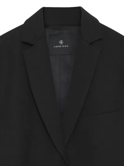 Anine Bing Buttoned Blazer In Black