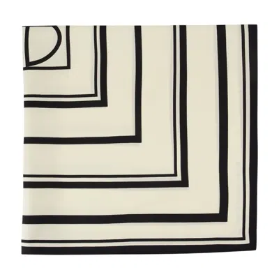 Anine Bing York Monogram Scarf In Neutral