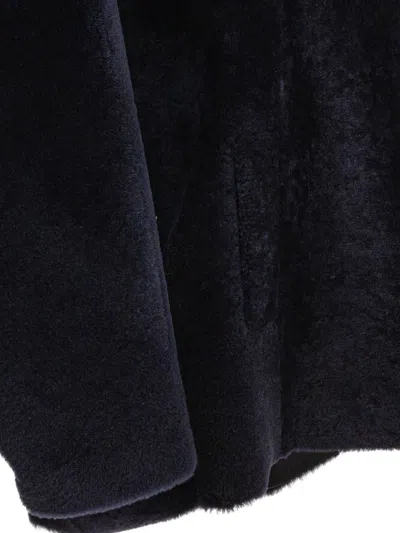 B&w Black Lamb Coat