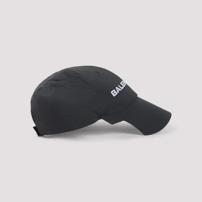 Balenciaga Logo Embroidered Adjustable Baseball Cap In Black