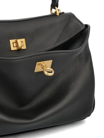 Balenciaga Womens Black Rodeo Leather Top-handle Bag In Black