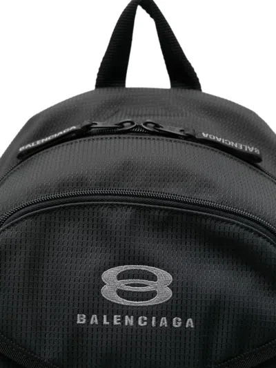 Balenciaga Men's Ripstop Texture Water-repellent Mesh Panelling Embroidered Logo Bag