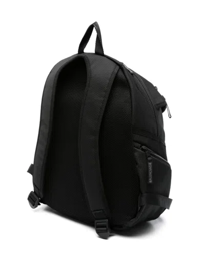 Balenciaga Men's Ripstop Texture Water-repellent Mesh Panelling Embroidered Logo Bag