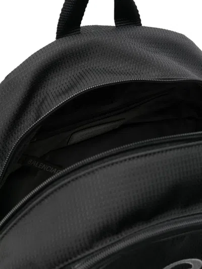 Balenciaga Men's Ripstop Texture Water-repellent Mesh Panelling Embroidered Logo Bag