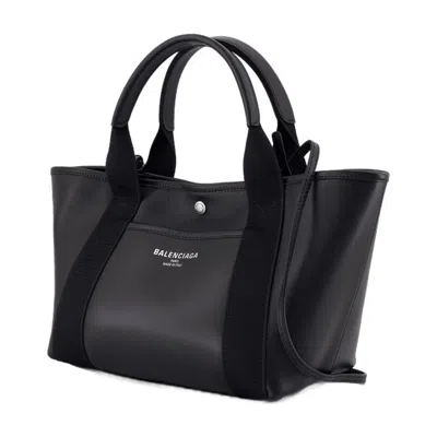 Balenciaga Black Leather Biarritz Shopping Bag