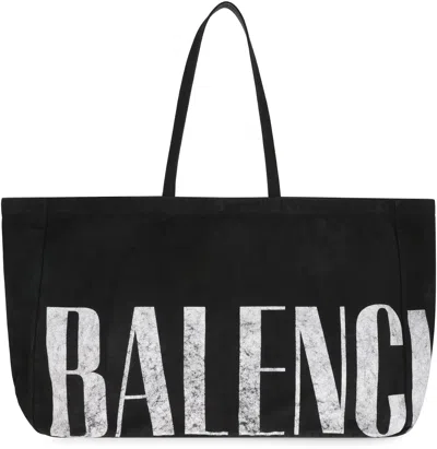 Balenciaga Black East-west Large Tote In Black