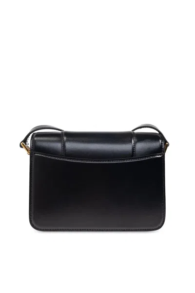 Balenciaga Black Leather Small Hourglass Crossbody Bag In Black