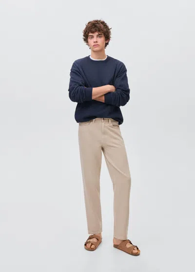 Mango Teen Basic Cotton Sweater Navy