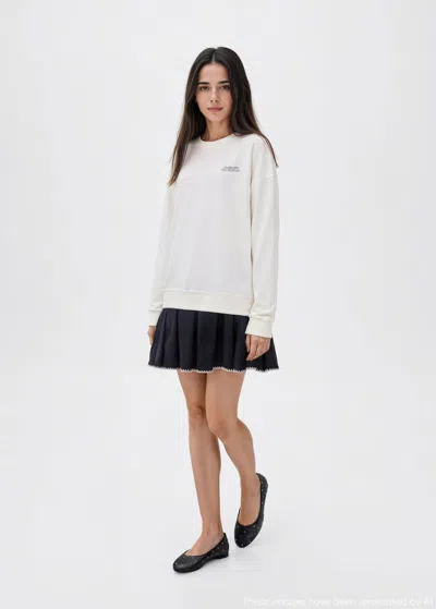 Mango Teen Butterfly-print Sweatshirt Off White