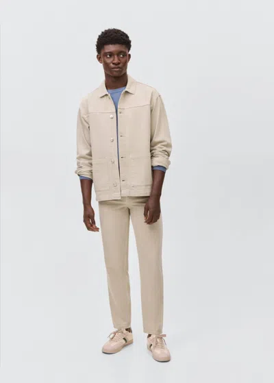 Mango Teen Shirt Beige