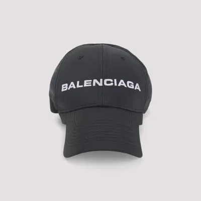 Balenciaga Logo Embroidered Adjustable Baseball Cap In Black