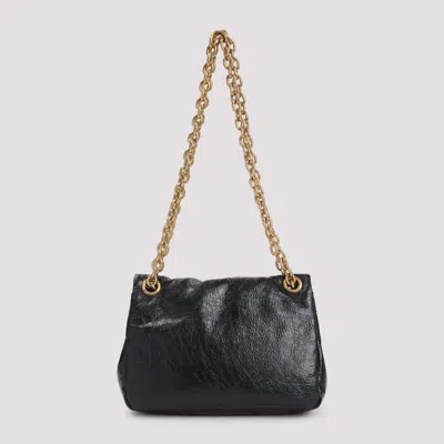 Balenciaga Calf Leather Shoulder Bag With Gold-tone Chain Strap