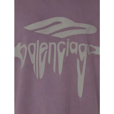 Balenciaga Super Fad Purple T-shirts And Polos In Purple