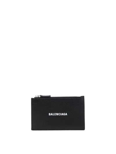 Balenciaga Logo-print Wallet In Black