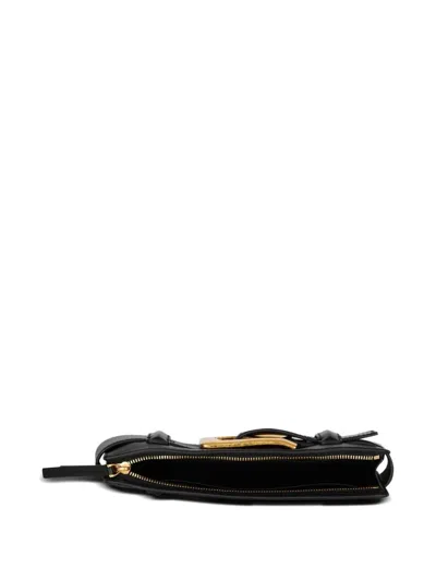 Balmain Anthem Buckle-detail Calfskin-leather Clutch