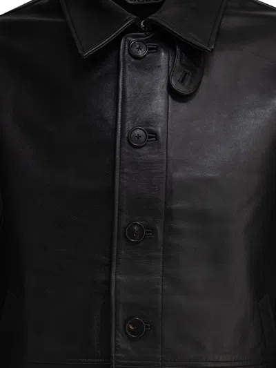 Bode Button-up Jacket In Black